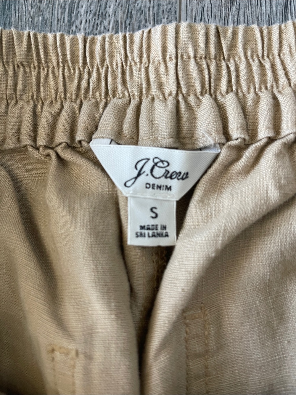 J. Crew Casual Drawstring Linen-Blend Trousers - Beige - Picture 2 of 14